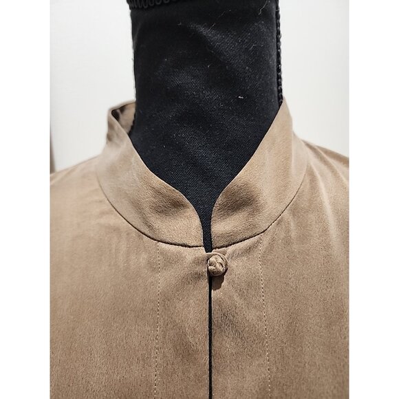 Eileen Fisher Silk Top & Pants Women Large Kimono Asian Bronze Gold 2 Piece - Picture 4 of 10